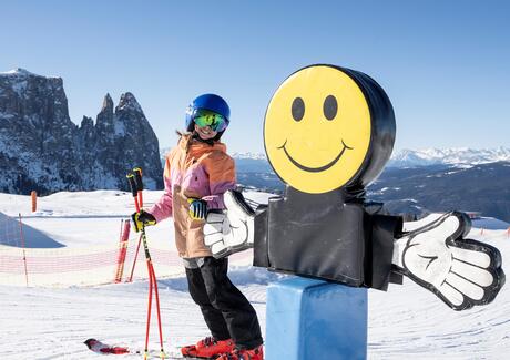 Ein Kind im Snowpark