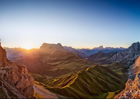 Dolomiten bei Sonnenaufgang